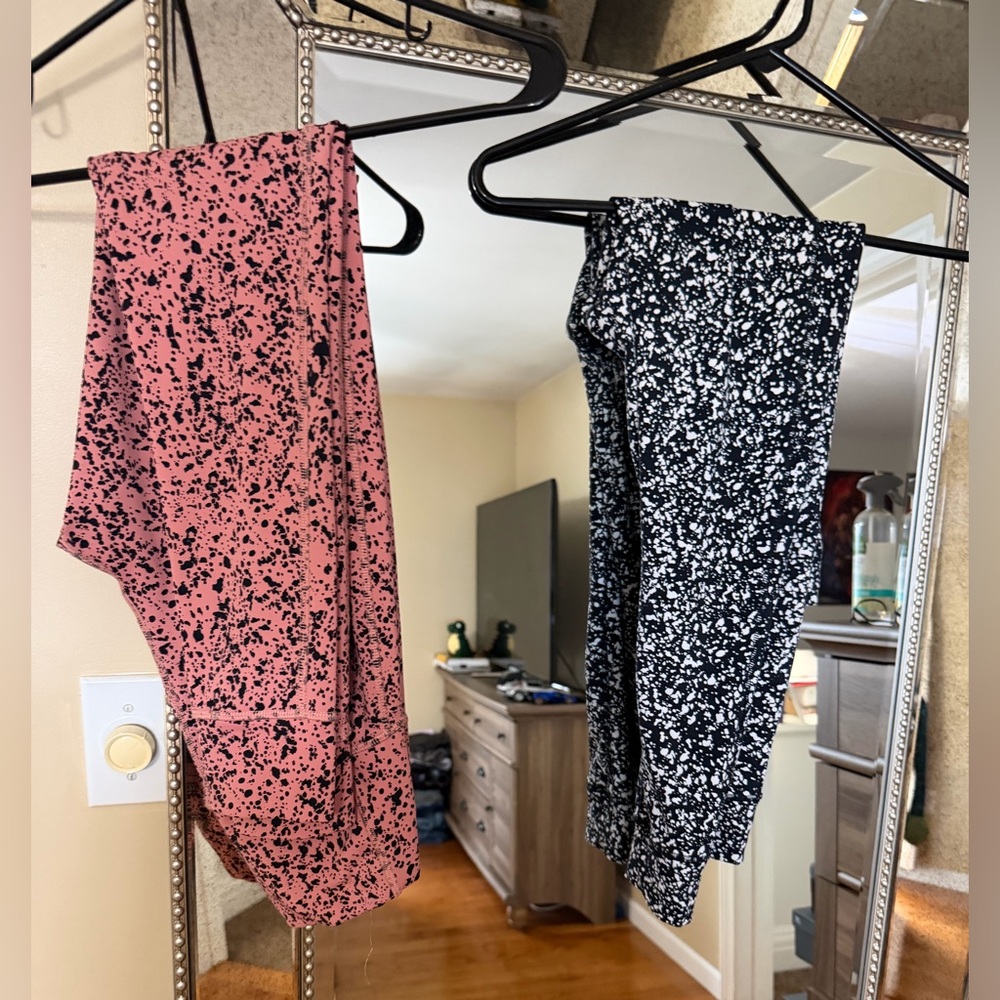 Reebok Black and White Patterned Leggings